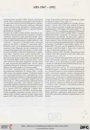 ARS 1967 - 1992