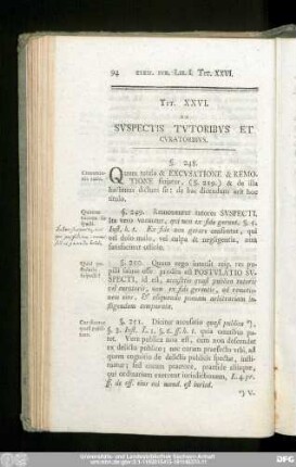 Tit. XXVI. De Suspectis Tutoribus Et Curatoribus.