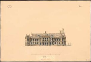 Reichsgericht, Leipzig: Ansicht Südseite 1:200