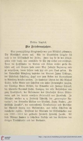 Drittes Kapitel: Die Friedensjahre