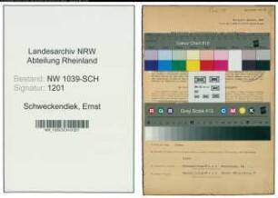 Entnazifizierung Ernst Schweckendiek , geb. 20.01.1899 (Buchhaendler)