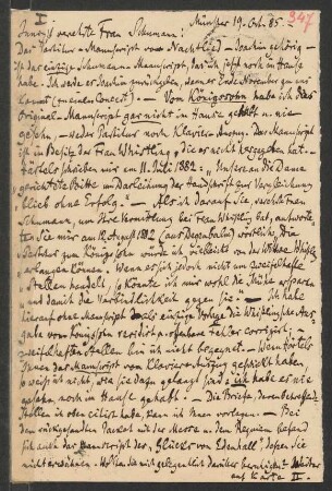 Postkarten an Clara Schumann : 19.10.1885
