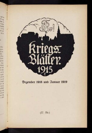 679-716, Nr. 27: Dezember 1918 und Januar 1919