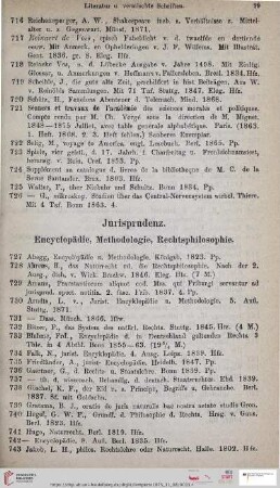 Jurisprudenz (Nr. 727 - 771)