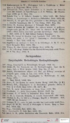Jurisprudenz (Nr. 727 - 771)