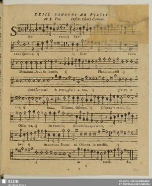 XXIII. Sanctus ad placitum