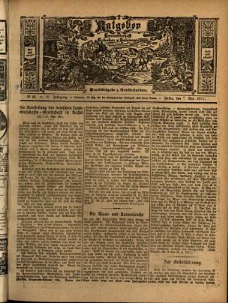 Ausgabe vom Sonntag, den 07. Mai 1911.