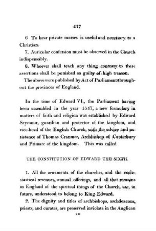 The Constitution of Edward the Sixth