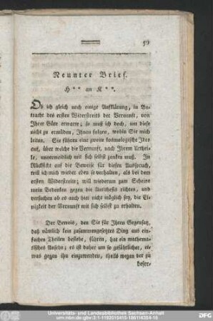 Neunter Brief.