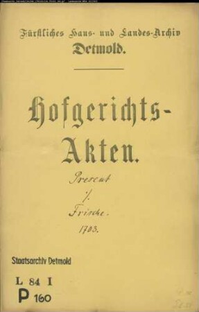Present, Johann Hermann in Lemgo gegen Kord Frische in Lemgo - Grenzstreit