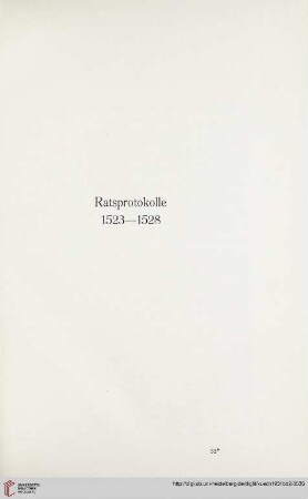 Ratsprotokolle 1523-1528
