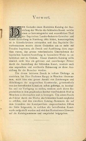 Offizieller Katalog der Kunst : Bayrische Landes-Industrie-Gewerbe und Kunst-Ausstellung in Nürnberg 1882. Illustrirt. Herausgegeben vom Bayrischen Gewerbemuseum in N