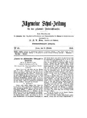Elemente der philosophischen Pädagogik in Quintilian : (Schluß statt Fortsetzung aus Nr. 39)