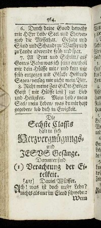 (1) Verachtung der Eitelkeit.