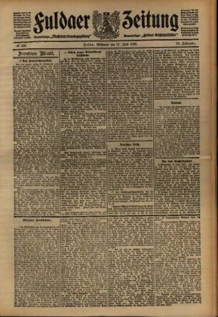 Zweite Ausgabe vom Mittwoch, den 17. Juni 1908.
