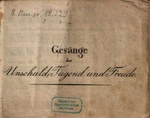 Gesänge der Unschuld, Tugend und Freude, [1]