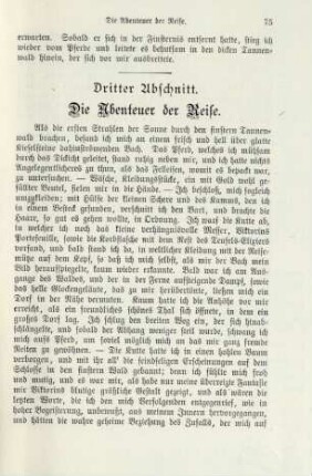 Dritter Abschnitt. Die Abenteuer der Reise