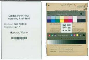 Entnazifizierung Werner Muecher , geb. 29.03.1907 (Kaufmaennischer Hilfsarbeiter)