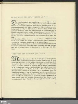 Gründung Der Ortsgruppe Leipzig
