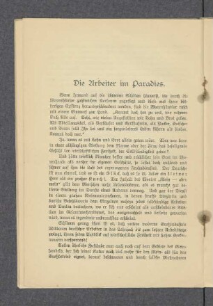 Die Arbeiter im Paradies.