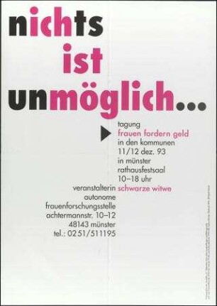 Nichts ist unmöglich Frauen forden Geld in den Kommunen