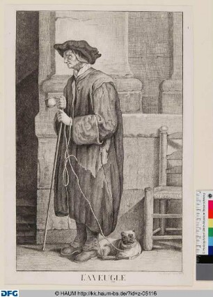 Ein Blinder mit Hund [L'AVEUGLE]