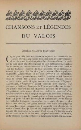 Vieilles ballades francaises