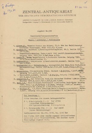 Nr. 588: Gesellschaftswissenschaften