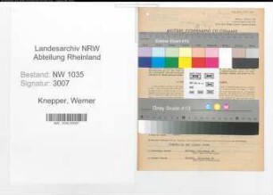 Entnazifizierung Werner Knepper , geb. 09.07.1903 (Ingenieur)