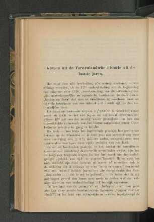 Grepen uit de Vorstenlandsche historie uit de laatste jaren.