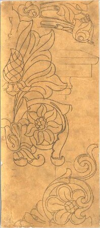 Voit, August von; Kapelle - Blütenornamente u. Gesims (Details)