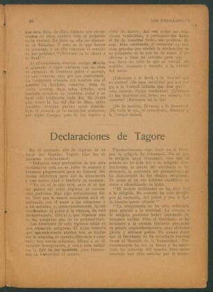 Declaraciones de Tagore