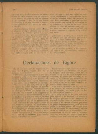 Declaraciones de Tagore