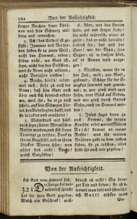 Von der Aufrichtigkeit.