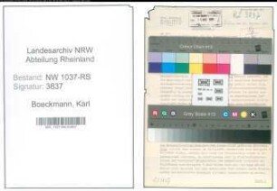 Entnazifizierung Karl Boeckmann , geb. 30.03.1907 ()