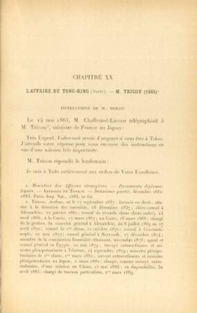 Chapitre XX. L'affaire du Tong-King (Suite). - ...