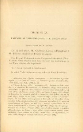 Chapitre XX. L'affaire du Tong-King (Suite). - ...