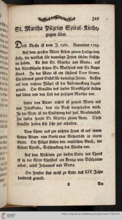 St. Martha Pilgrim Spital-Kirche, gegen über