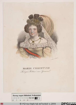 Bildnis Maria Christina, Königin von Spanien, geb. Prinzessin von Neapel-Sizilien