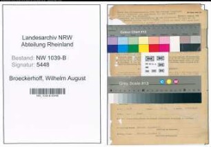 Entnazifizierung Wilhelm August Broeckerhoff , geb. 14.01.1890 (Beamter)