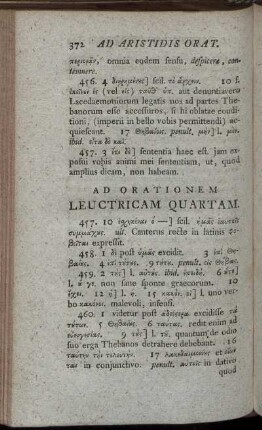 Ad Orationem Leuctricam Quartam.