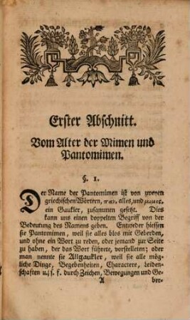 Abhandlung von den Pantomimen : Historisch und critisch ausgeführt