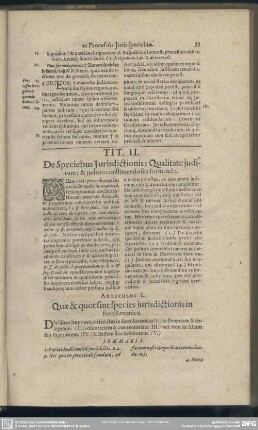 Tit. II. De Speciebus Iurisdictionis: Qualitate iudicum: & iudicio constituendo seu formando