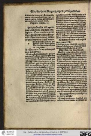 Incipit omelia III, que interpretatur primum capitulum ab illa parte: quattuor facies uni, usque ad illam partem in eodem capitulo: similitudo autem vultus eorum...