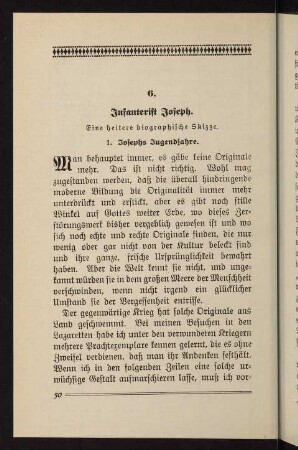 50-58, 1) Josephs Jugendjahre