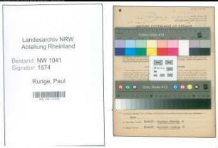 Entnazifizierung Paul Runge , geb. 29.06.1888 (Postbeamter)