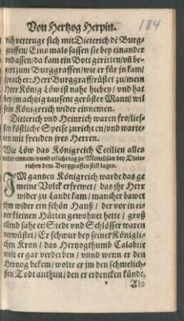Wie Löw das Königreich Cecilien alles wider einnam/ unnd etliche tag zu Montlisan ... lagen.