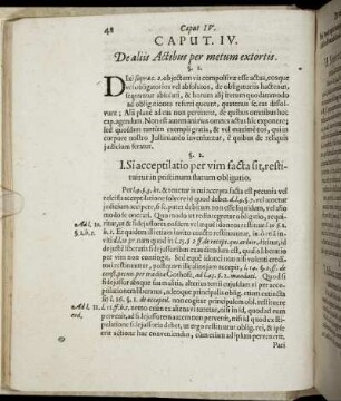 Caput IV. De aliis Actibus per metum extortis.