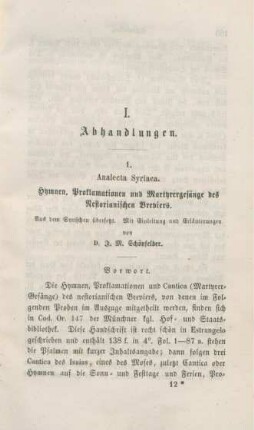 179-200 Analecta syriaca : Hymnen, Proklamationen und Martyrergesänge des Nestorianischen Breviers