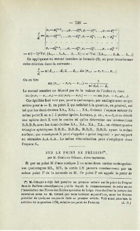 SUR LE POINT DE FRÉGIER.